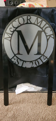 Custom personalized plasma-cut steel sign — IR Fabrication customer example 10