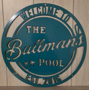 Custom personalized plasma-cut steel sign — IR Fabrication customer example 7