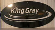 Custom King Gray Coach Lines oval metal sign
