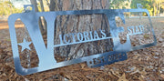 Custom Victoria's metal business sign