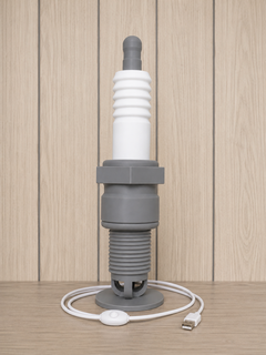 3D Printed Spark Plug LED Lamp